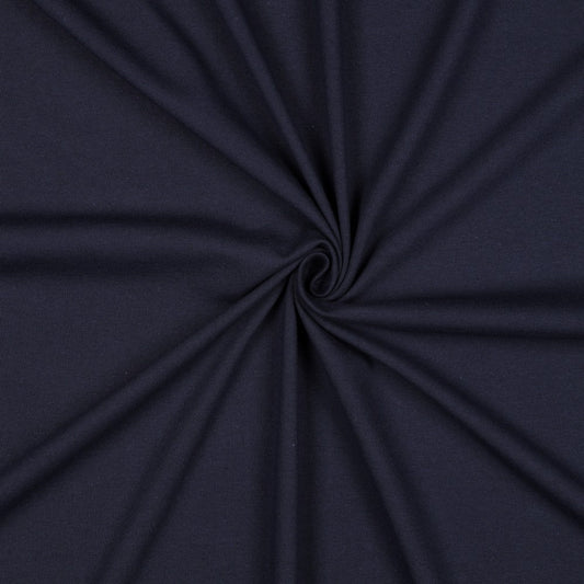 Jersey aus Bio-Baumwolle - Marineblau, OEKO-TEX® zertifiziert (Meterware)