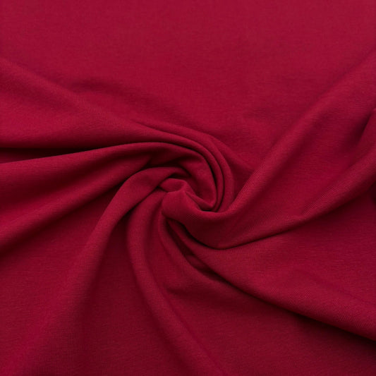 Jersey aus Bio-Baumwolle - Dunkelrot, OEKO-TEX® zertifiziert (Meterware)