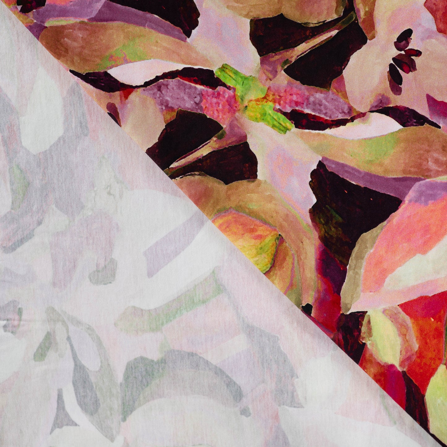 Viskose-Jerseystoff mit abstraktem Blumenmuster - rosa, OEKO-TEX® zertifiziert (Meterware)