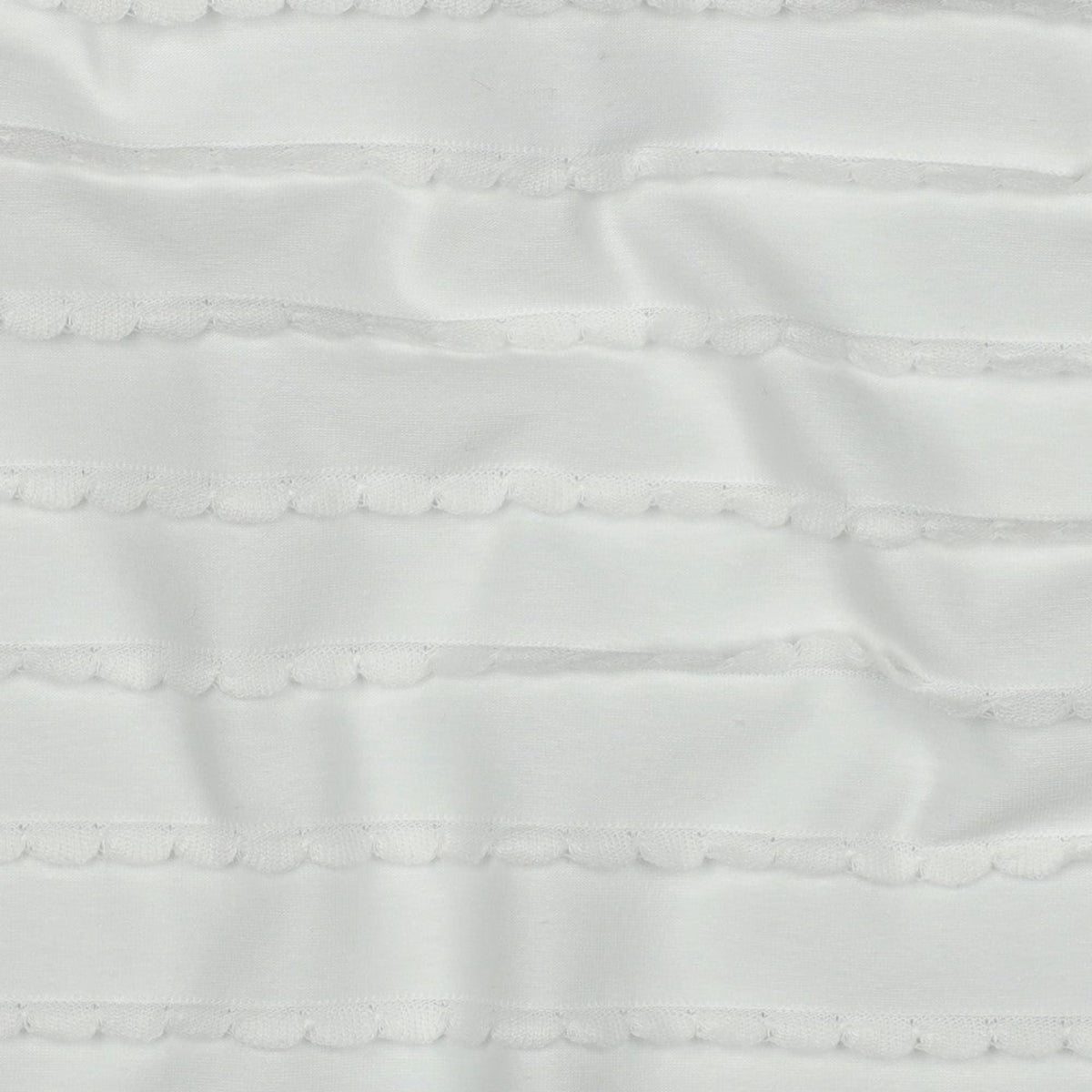 Jersey en coton avec volants - Blanc cassé, certifié Oeko-Tex (au mètre)