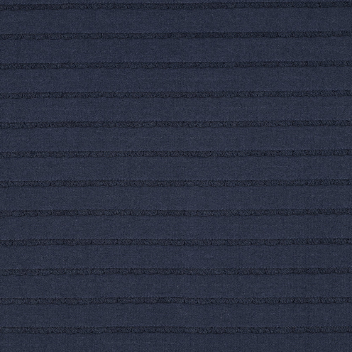 Baumwolljersey mit Rüschen - Marineblau, Oeko-Tex Zertifiziert (Meterware)