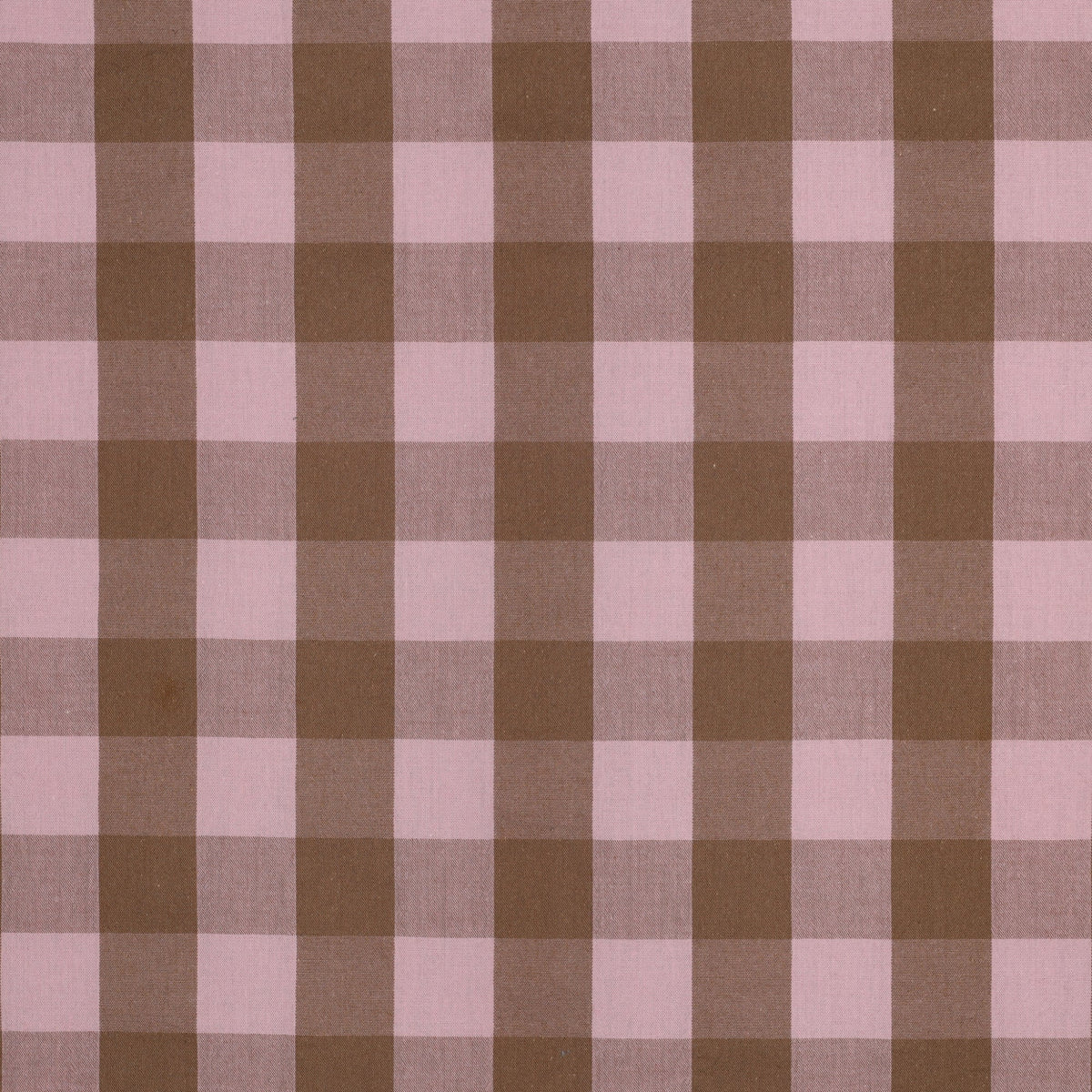 Baumwollstoff Garngefärbt Karo – Hellrosa & Braun, Oeko-Tex Zertifiziert (Meterware)