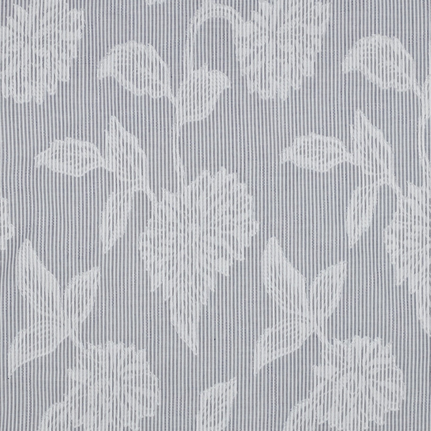 Baumwollstoff Garngefärbt Streifen Jacquard Blumen - Marineblau, Oeko-Tex Zertifiziert (Meterware)