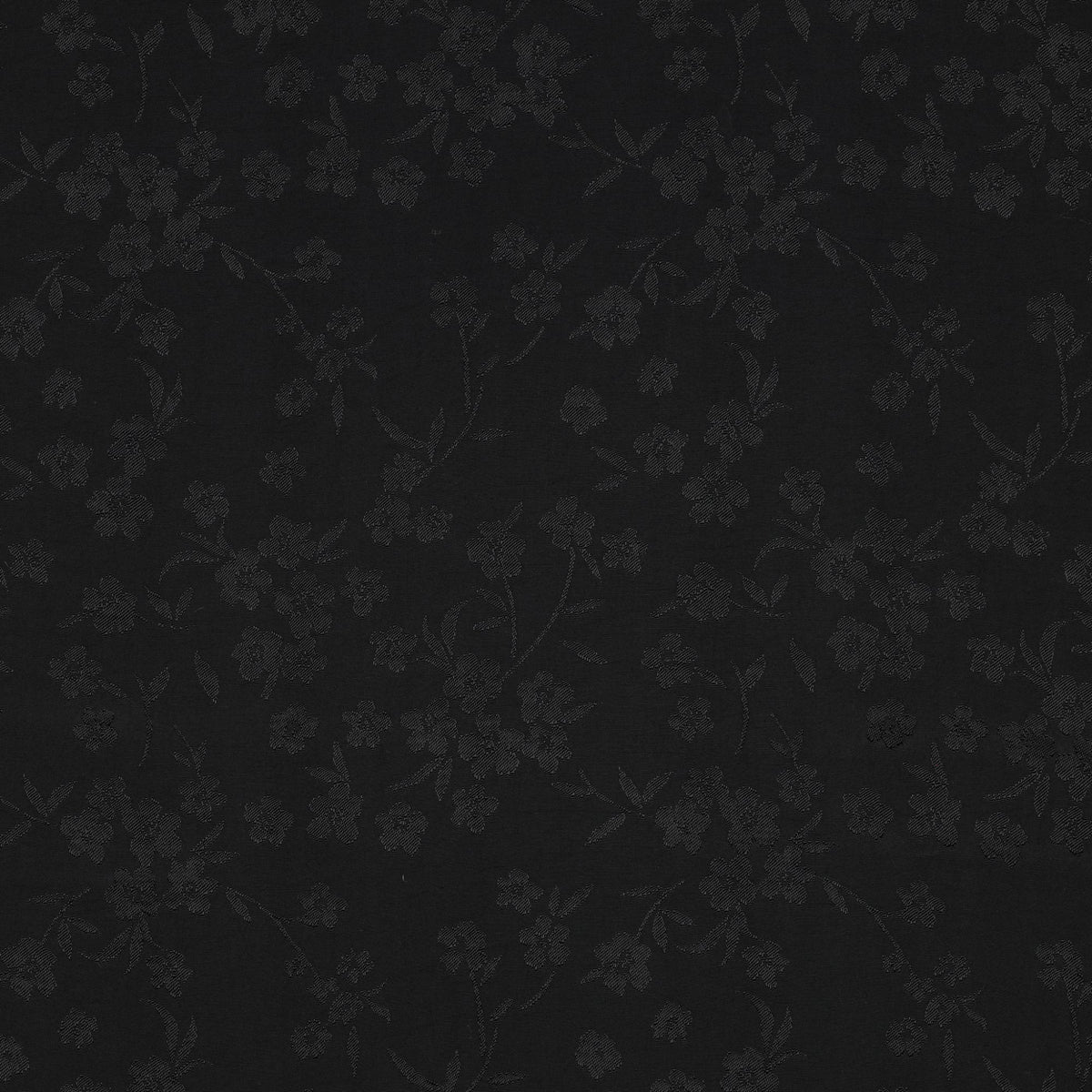 Viskose-Jacquardstoff mit Blumenmuster - Schwarz, OEKO-TEX® zertifiziert (Meterware)