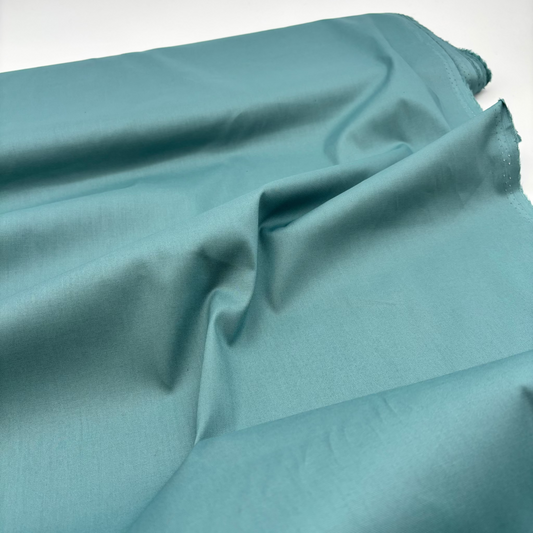 Deadstock Viskose-Webware mit 2 % Elasthan, Pfauenblau (Meterware aus Italien)