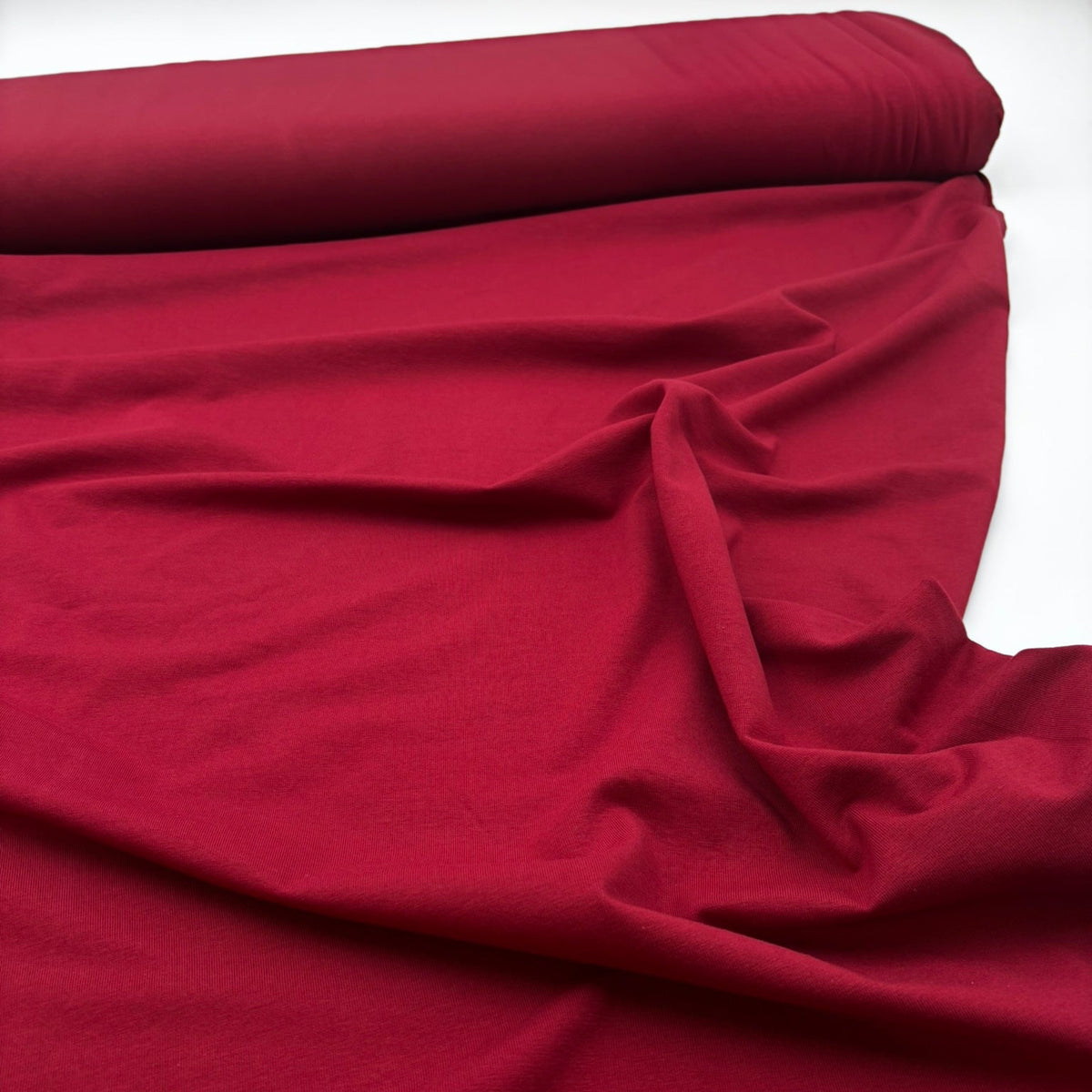Jersey aus Bio-Baumwolle - Dunkelrot, OEKO-TEX® zertifiziert (Meterware)