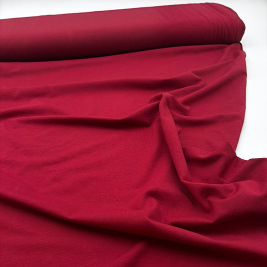 Jersey aus Bio-Baumwolle - Dunkelrot, OEKO-TEX® zertifiziert (Meterware)