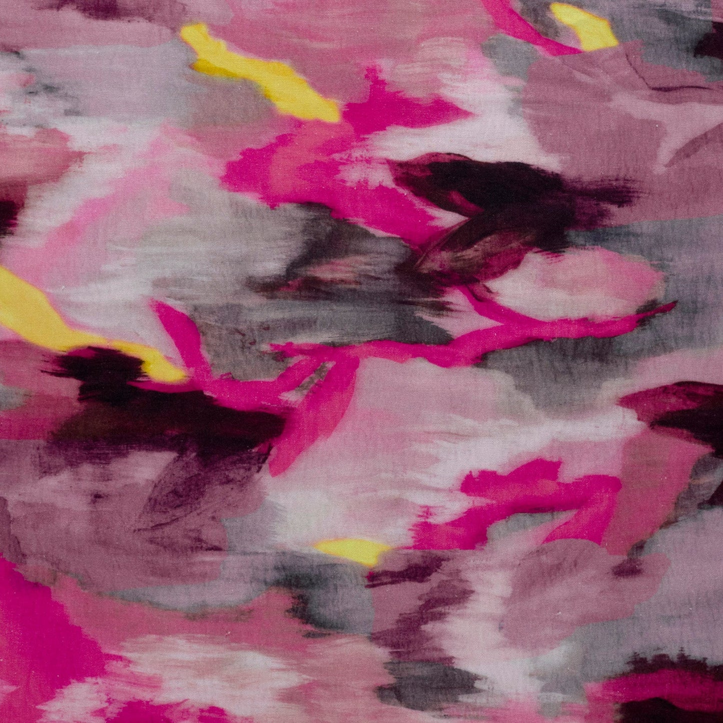 Viskose-Leinen Stoff mit Aquarell-Muster – Fuchsia, Oeko-Tex Zertifiziert (Meterware)