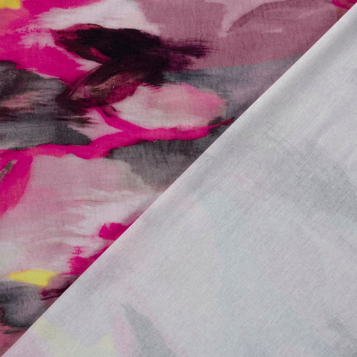 Viskose-Leinen Stoff mit Aquarell-Muster – Fuchsia, Oeko-Tex Zertifiziert (Meterware)