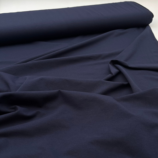 Jersey aus Bio-Baumwolle - Marineblau, OEKO-TEX® zertifiziert (Meterware)