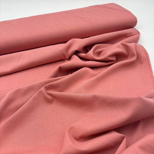 Deadstock Viskose-Webware mit 4 % Elasthan, Rosa (Meterware aus Italien)