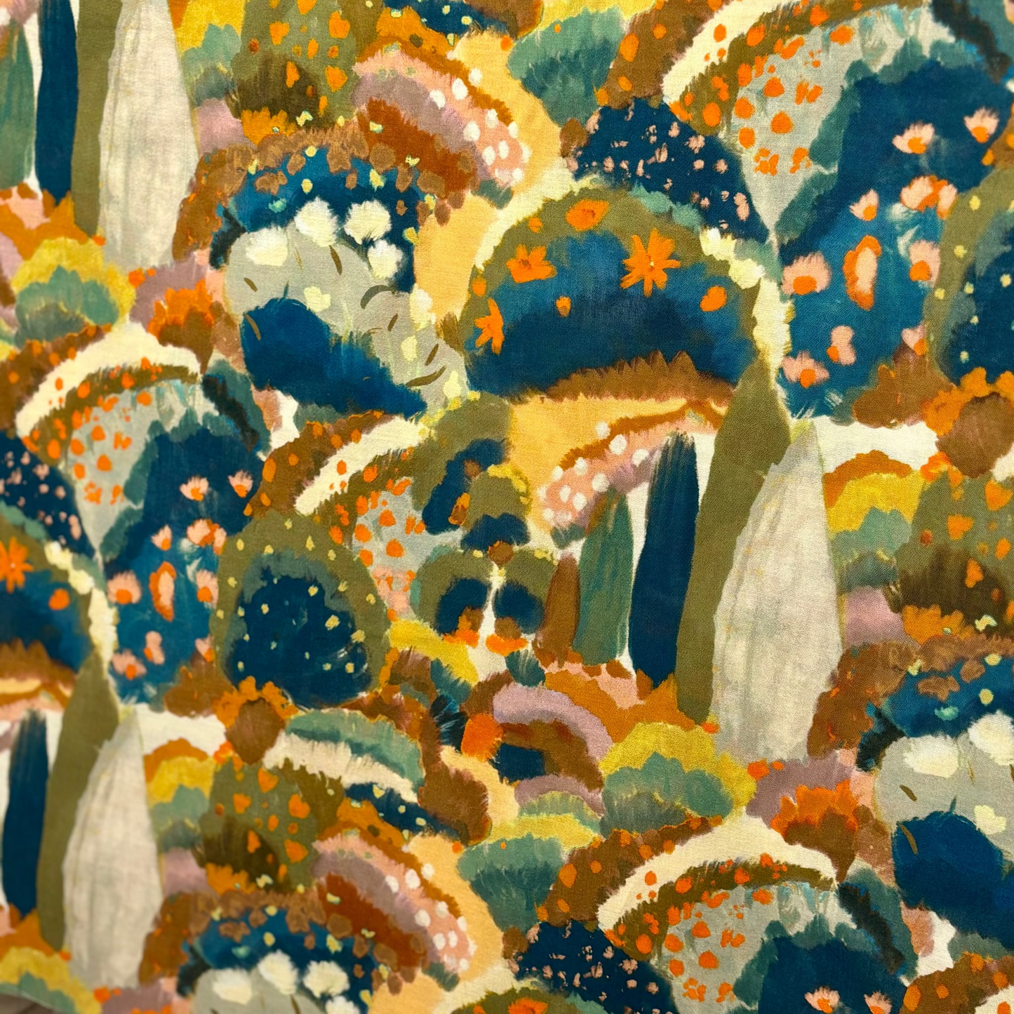 Atelier Jupe Romantic Landscape Baumwollstoff - Olivegrün, Oeko-Tex Zertifiziert (Meterware)