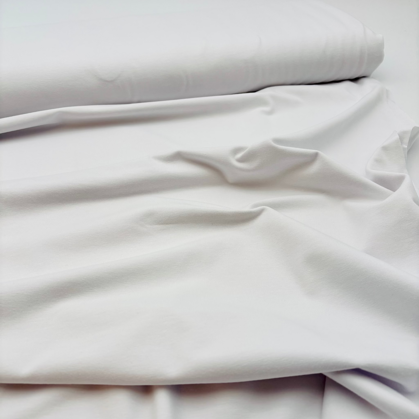 Jersey en coton biologique - Blanc, certifié OEKO-TEX® (au mètre)