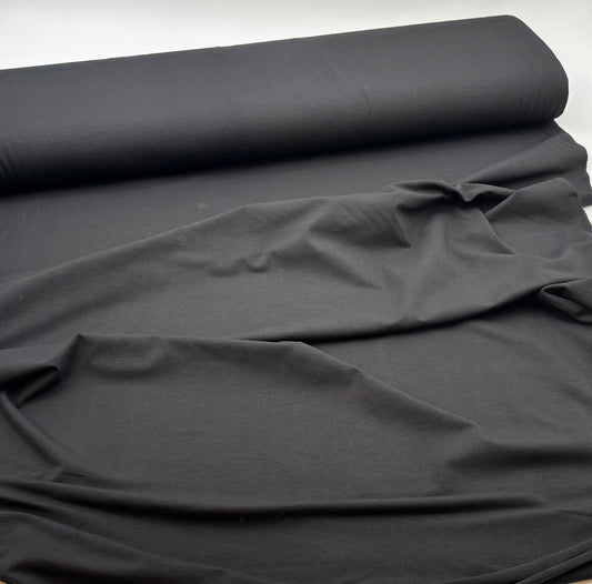 Jersey aus Bio-Baumwolle - Schwarz, OEKO-TEX® zertifiziert (Meterware)