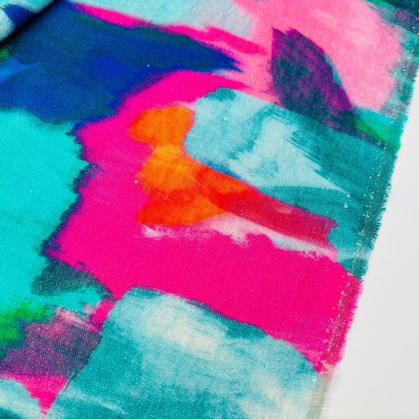 Viskose-Leinen Stoff mit Aquarell-Muster –Altgrün, Oeko-Tex Zertifiziert (Meterware)