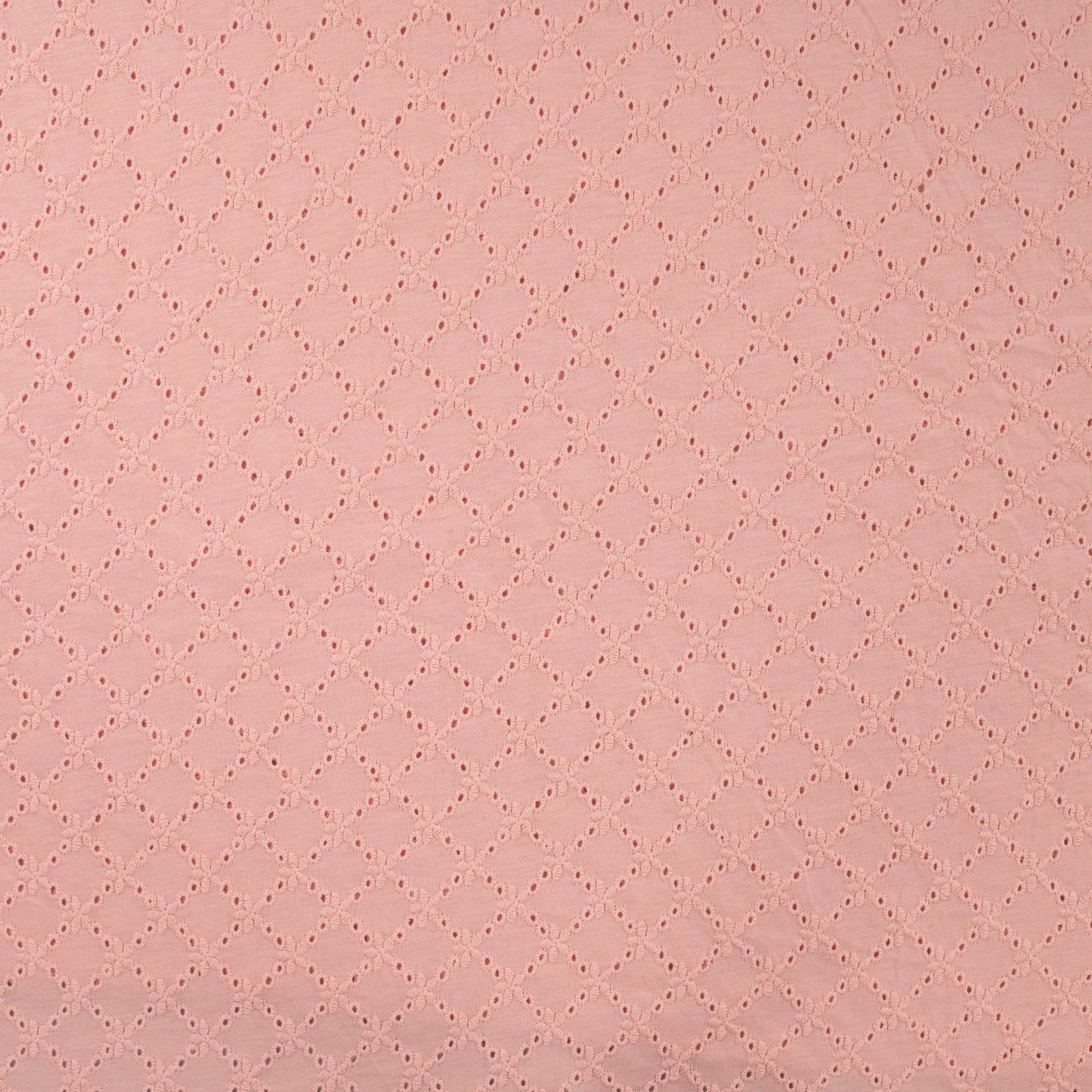 Baumwolljersey mit Lochstickerei, Broderie Anglaise – 100% Baumwolle, Rosa (Meterware)