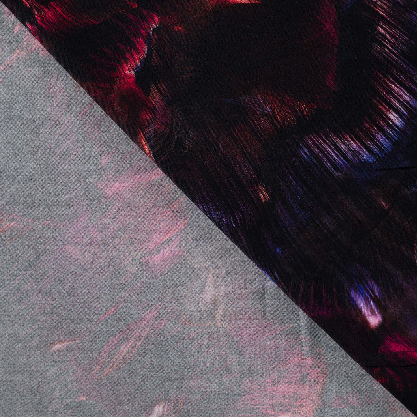 ECOVERO™ Viskose-Twill mit abstraktem Pinselstrich-Print – Schwarz (Meterware)
